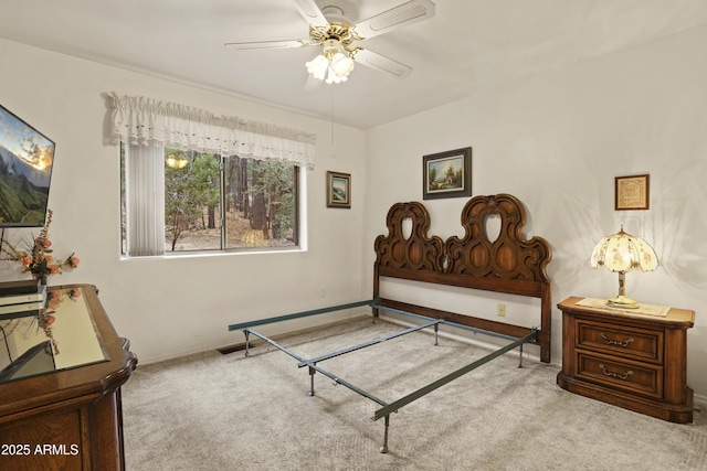 bedroom with carpet and baseboards