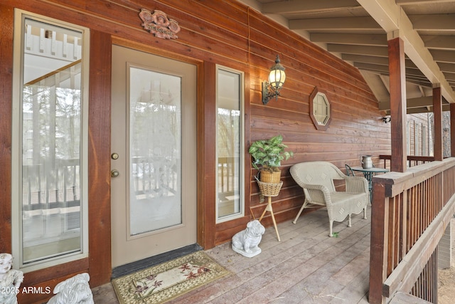 view of doorway to property