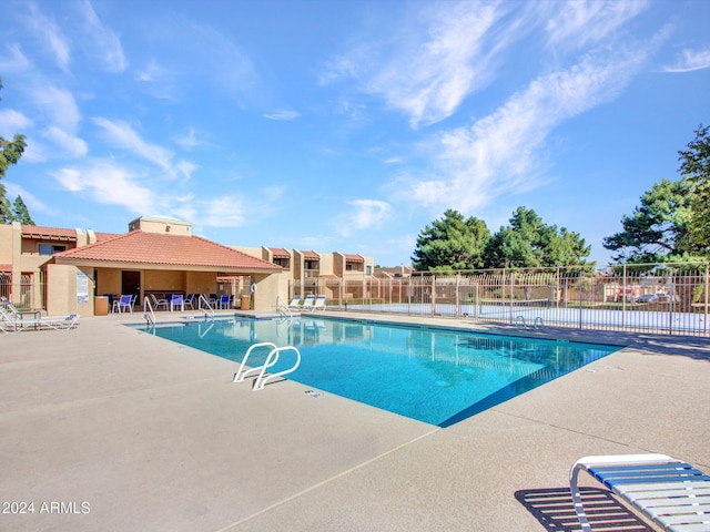 view of pool with a patio