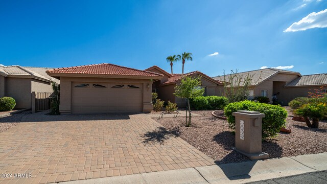 view of front of house featuring a garage