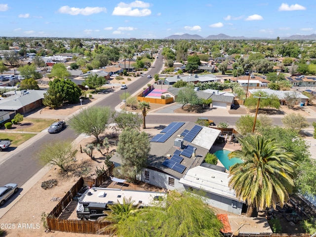 1749 W Monterosa St, Phoenix, AZ 85015 - aerial view of residential area with a pool area and a mountain backdrop