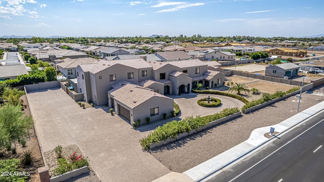 aerial view with a residential view