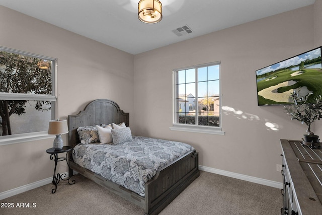 view of carpeted bedroom