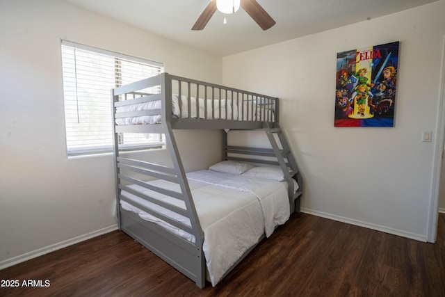 8516 N 64th Ave, Glendale, AZ 85302 - bedroom with wood finished floors, baseboards, and ceiling fan