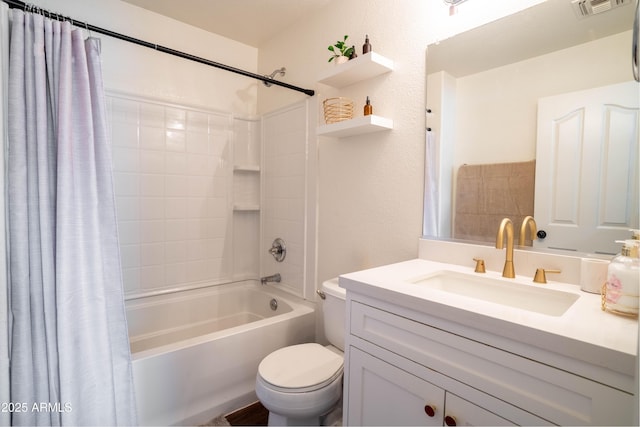 8516 N 64th Ave, Glendale, AZ 85302 - bathroom with toilet, shower / bath combo, and vanity