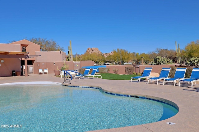 view of pool with a patio