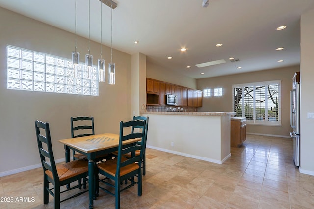 view of dining area