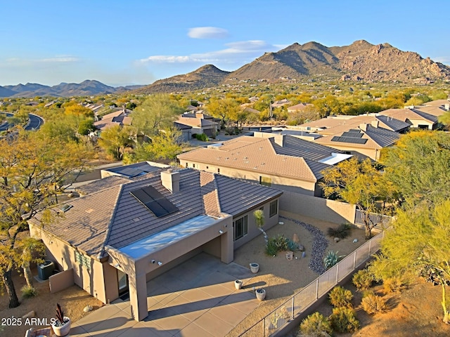 aerial view featuring a mountain view