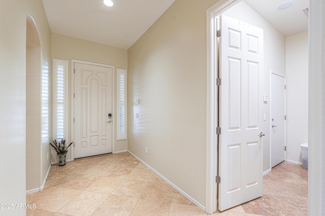 entrance foyer with baseboards