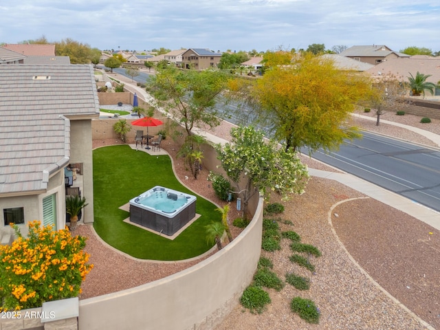drone / aerial view featuring a residential view