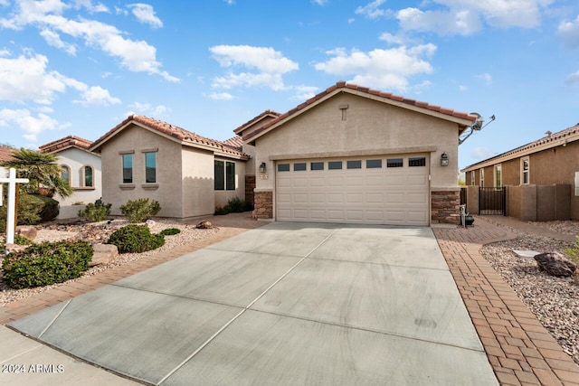 view of front of house featuring a garage