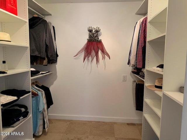 view of walk in closet