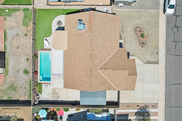 bird's eye view of a pool