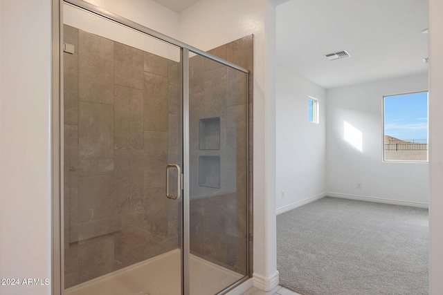 bathroom with an enclosed shower