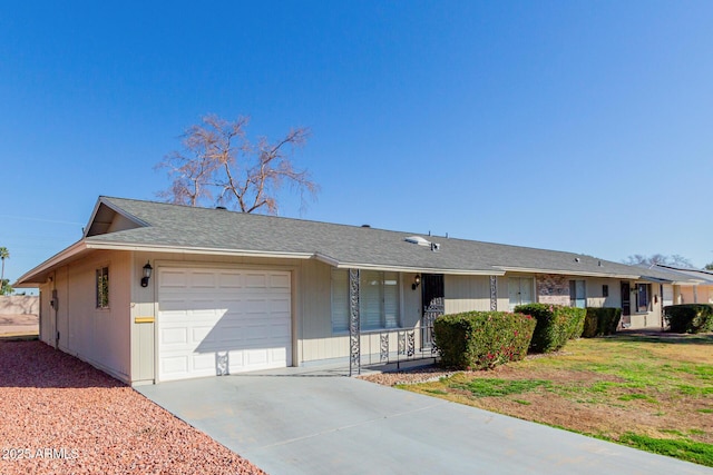 ranch-style house with a garage