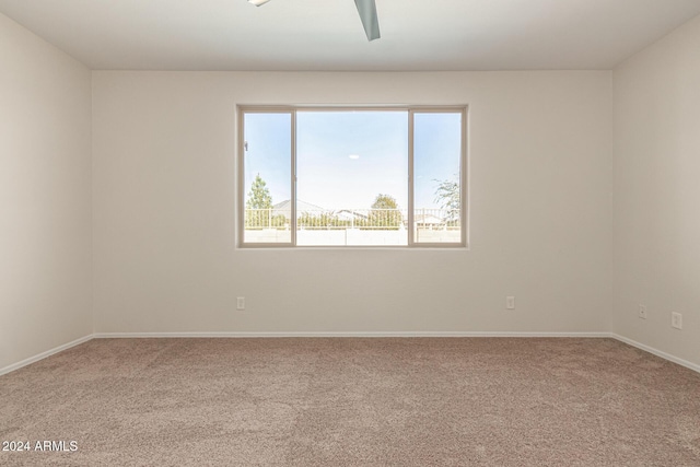 empty room with baseboards and carpet flooring