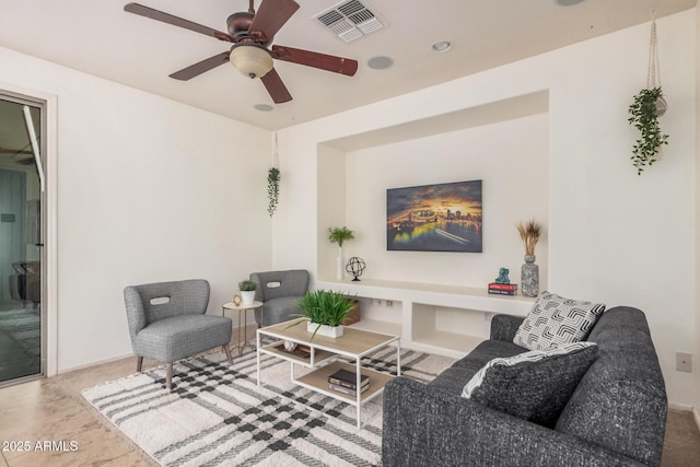 3622 E Sparrow Pl, Chandler, AZ 85286 - living room featuring a ceiling fan