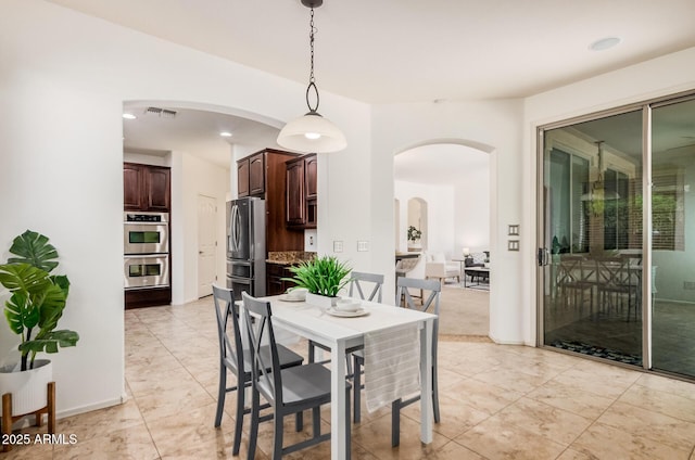 3622 E Sparrow Pl, Chandler, AZ 85286 - dining space with arched walkways