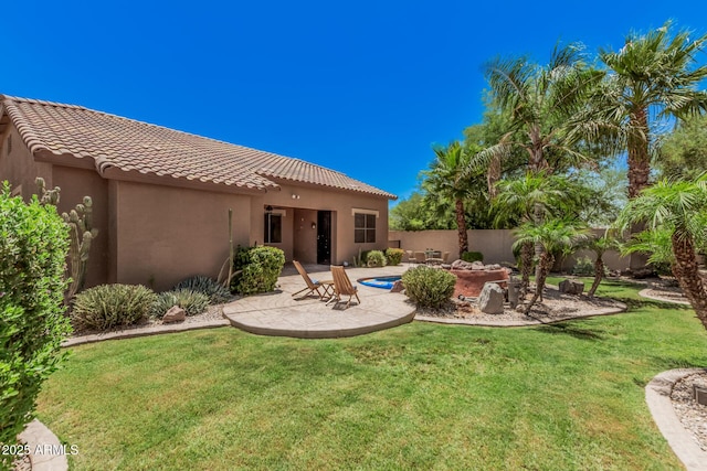 3622 E Sparrow Pl, Chandler, AZ 85286 - rear view of property with a patio and a tile roof