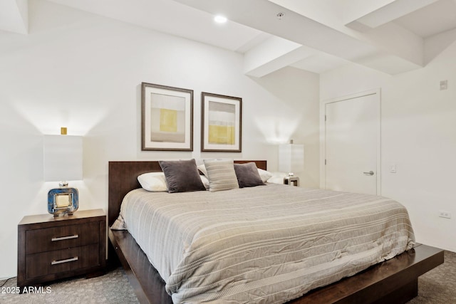 bedroom featuring carpet