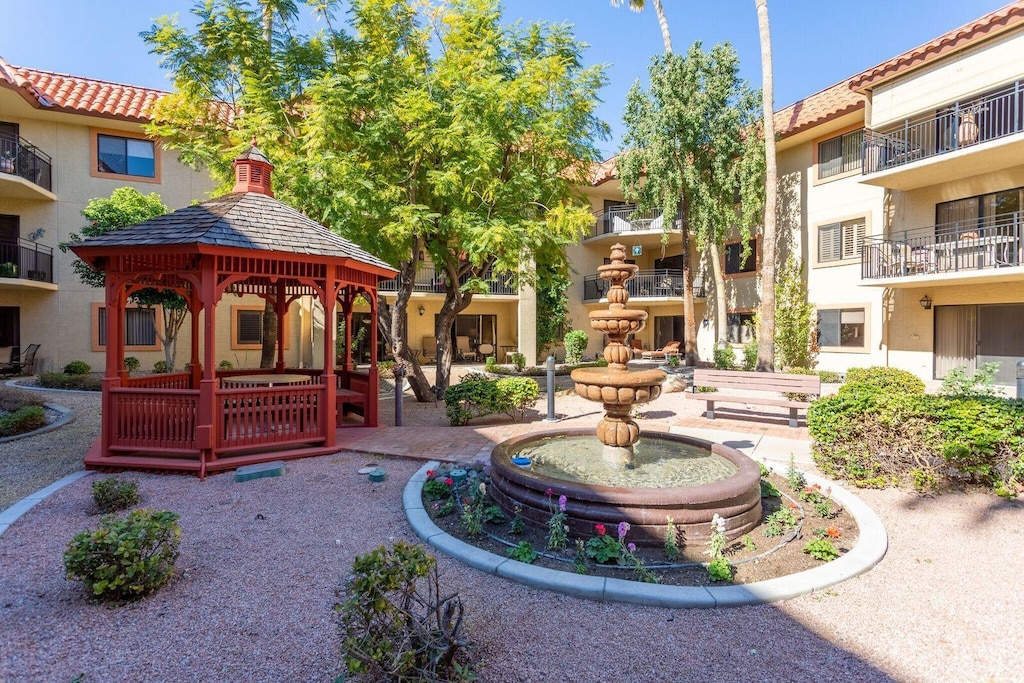 view of home's community with a gazebo