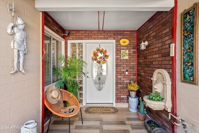 view of doorway to property