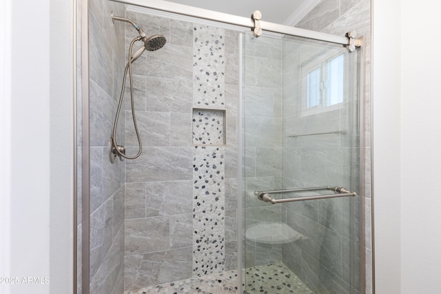 bathroom with walk in shower