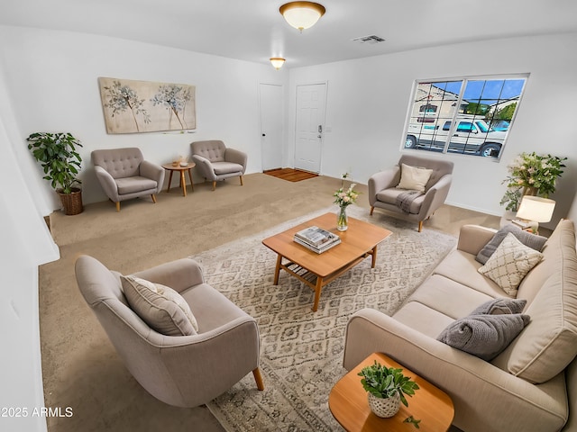 view of carpeted living room