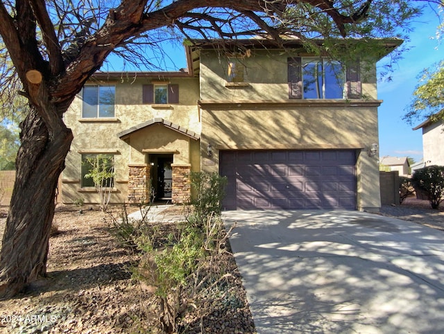 view of front of house featuring a garage