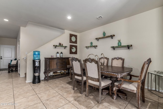 view of tiled dining room