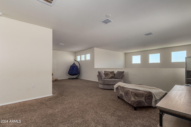 living room with carpet floors