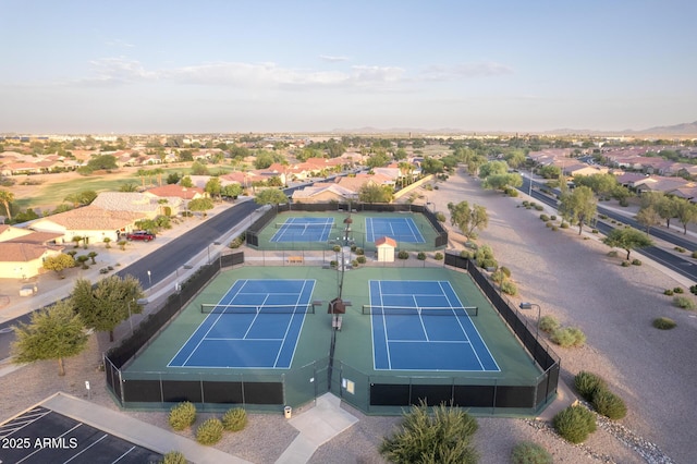 drone / aerial view featuring a residential view