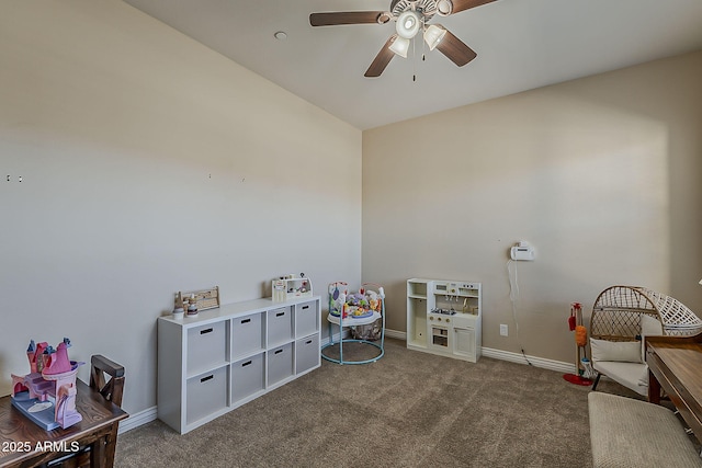 3925 E Elmwood St, Mesa, AZ 85205 - playroom with a ceiling fan and carpet flooring