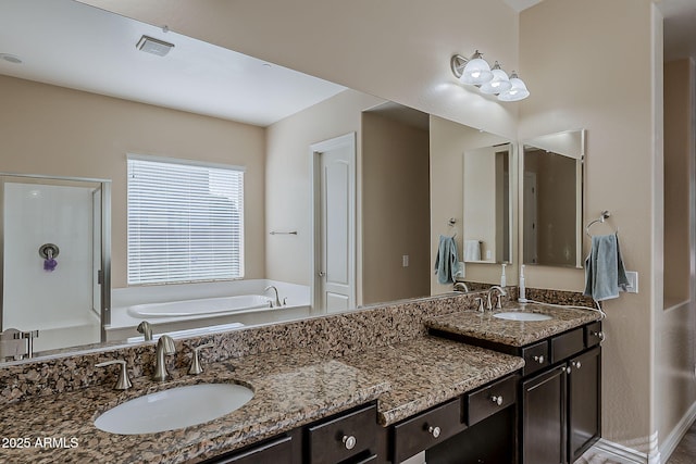 3925 E Elmwood St, Mesa, AZ 85205 - bathroom featuring double vanity and a bath