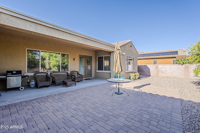 3925 E Elmwood St, Mesa, AZ 85205 - view of patio / terrace with grilling area and an outdoor living space
