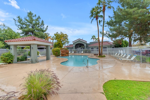 2929 W Yorkshire Dr Unit 2013, Phoenix, AZ 85027 - pool with a gazebo, a patio area, and fence