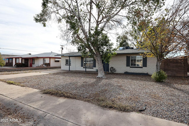 view of single story home