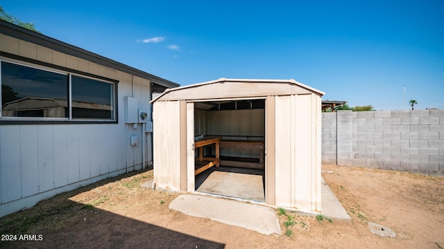 view of outdoor structure