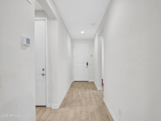 15817 S 177th Dr, Goodyear, AZ 85338 - hall featuring light wood-style floors, baseboards, and recessed lighting