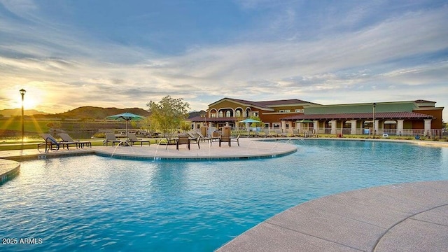 15817 S 177th Dr, Goodyear, AZ 85338 - community pool featuring a patio area