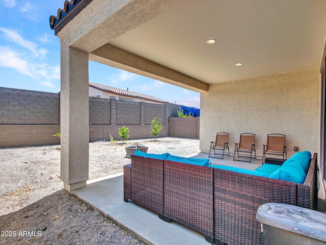 15817 S 177th Dr, Goodyear, AZ 85338 - fenced backyard featuring a patio area and an outdoor living space