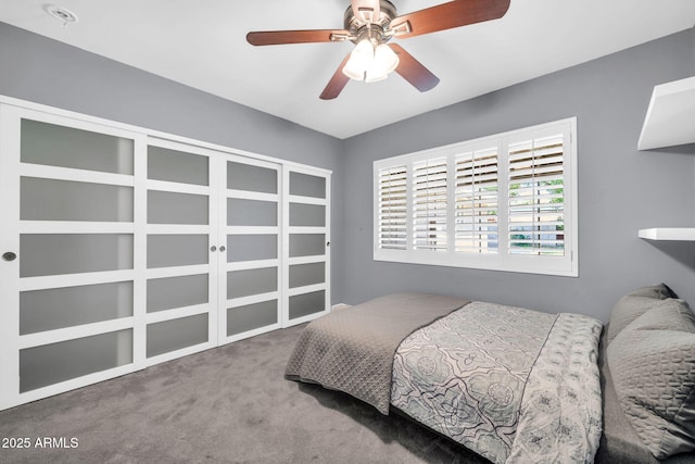 1208 E Tuckey Ln, Phoenix, AZ 85014 - bedroom with carpet flooring and a ceiling fan