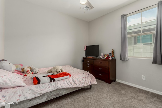 12357 W Whyman Ave, Avondale, AZ 85323 - bedroom with carpet floors, baseboards, and a ceiling fan