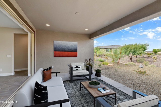 view of patio / terrace featuring an outdoor hangout area