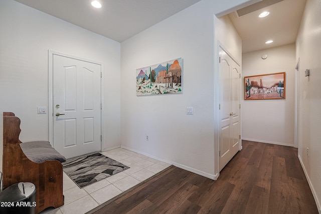 entrance foyer featuring light hardwood / wood-style flooring