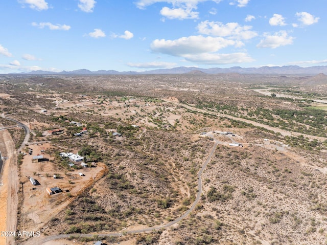 aerial view featuring a mountain view