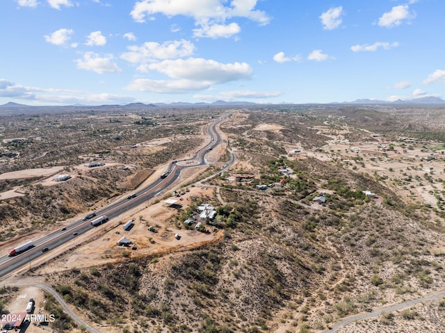 bird's eye view featuring a mountain view