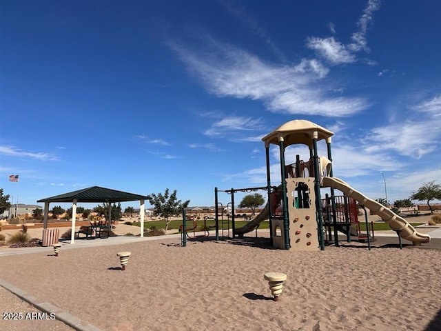 view of playground featuring a gazebo