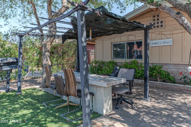 2017 E Lemon St, Tempe, AZ 85281 - view of patio / terrace with a pergola