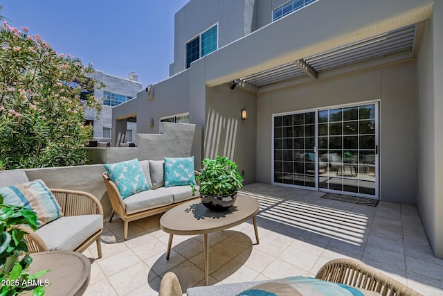 7710 E Gainey Ranch Rd E Unit 115, Scottsdale, AZ 85258 - view of patio / terrace with an outdoor hangout area